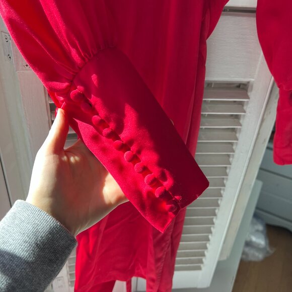 Frankie Blouson-Sleeve Wrap Dress - Picture 3 of 3